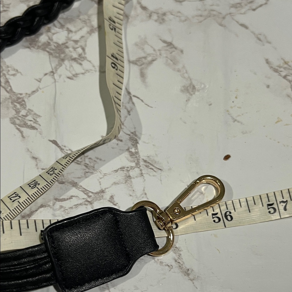 Black pvc Strap with Gold Clasp
